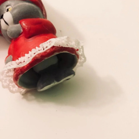 Vtg Soft N Snoozy Chimers  Mouse Bisque Porcelain Bell Ornament Taiwan - Picture 13 of 16